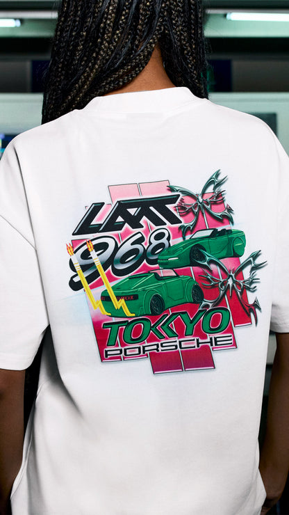 L’Art de L’Automobile x Porsche Tシャツ ユニセックス - ホワイト