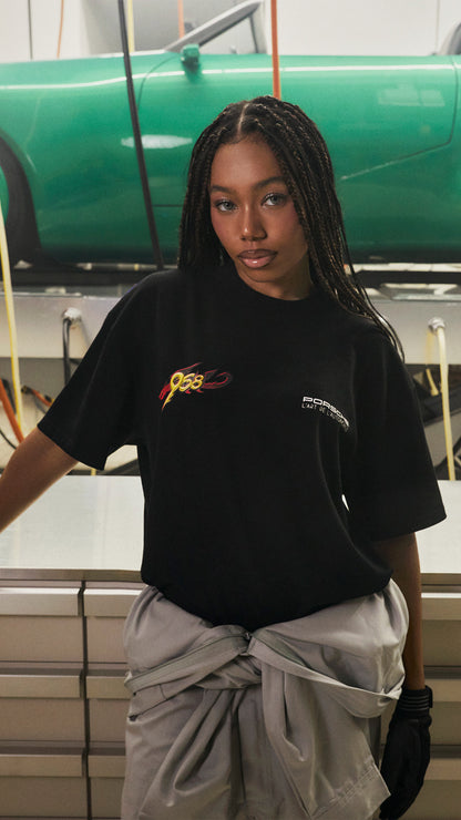 L’Art de L’Automobile x Porsche Tシャツ ユニセックス - ブラック
