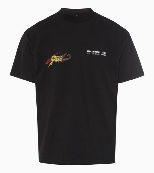 L’Art de L’Automobile x Porsche Tシャツ ユニセックス - ブラック