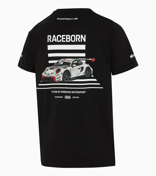ユニセックス Tシャツ（ブラック） – モータースポーツ75周年