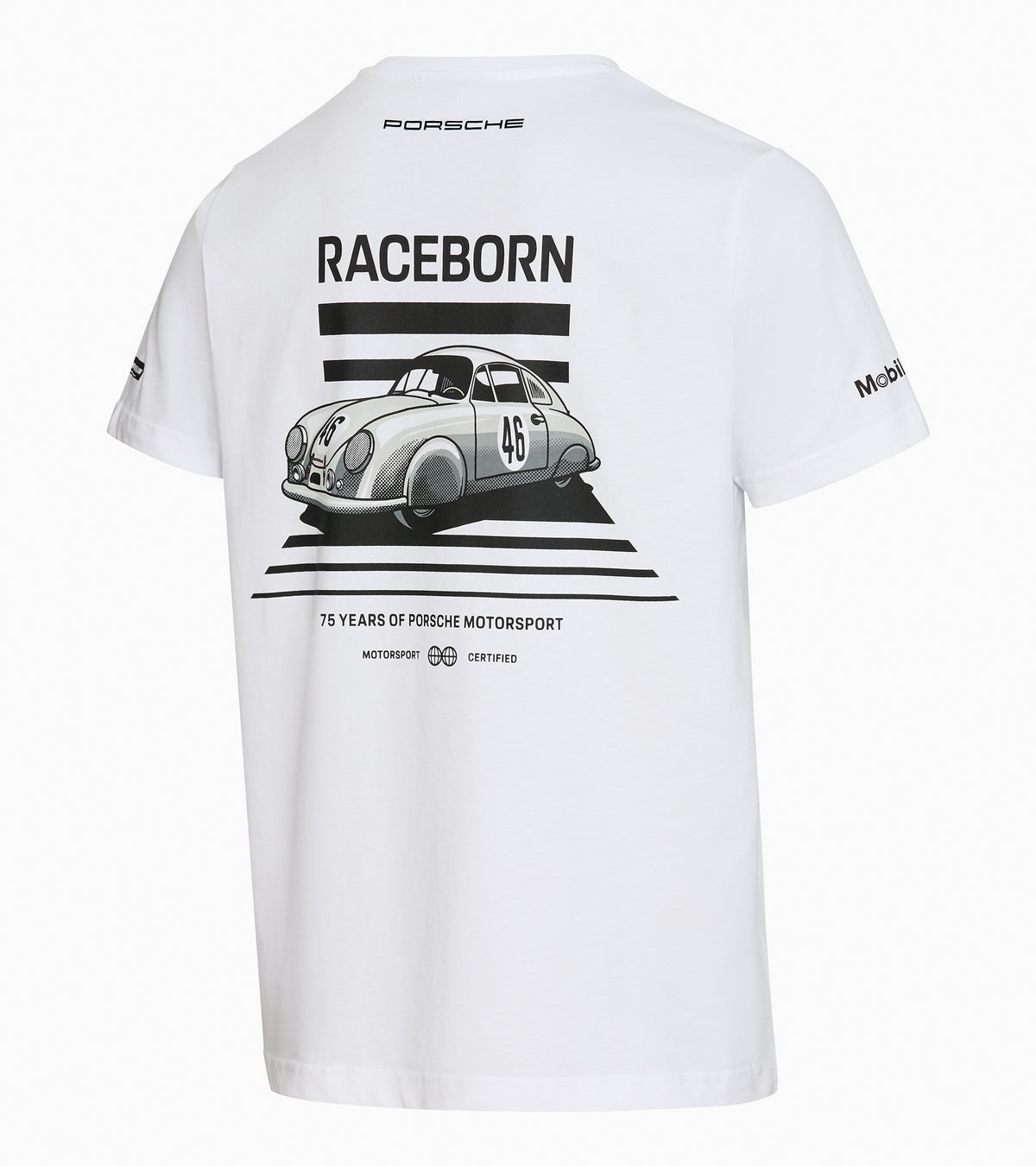 ユニセックス Tシャツ（ホワイト） – モータースポーツ75周年