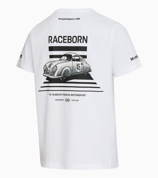ユニセックス Tシャツ（ホワイト） – モータースポーツ75周年