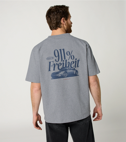 Tシャツ ダークグレー Retro - Porsche Fan Community